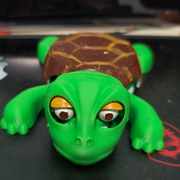 Green and Brown Turtle Figurine Coffee Coaster - Picture 1 of 3